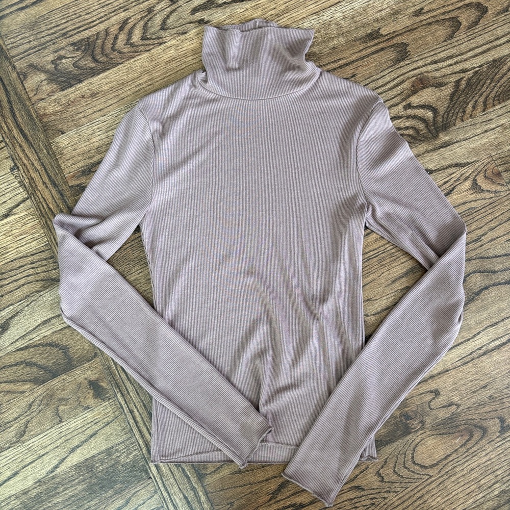 A&F Soft Collection Mock Neck Top